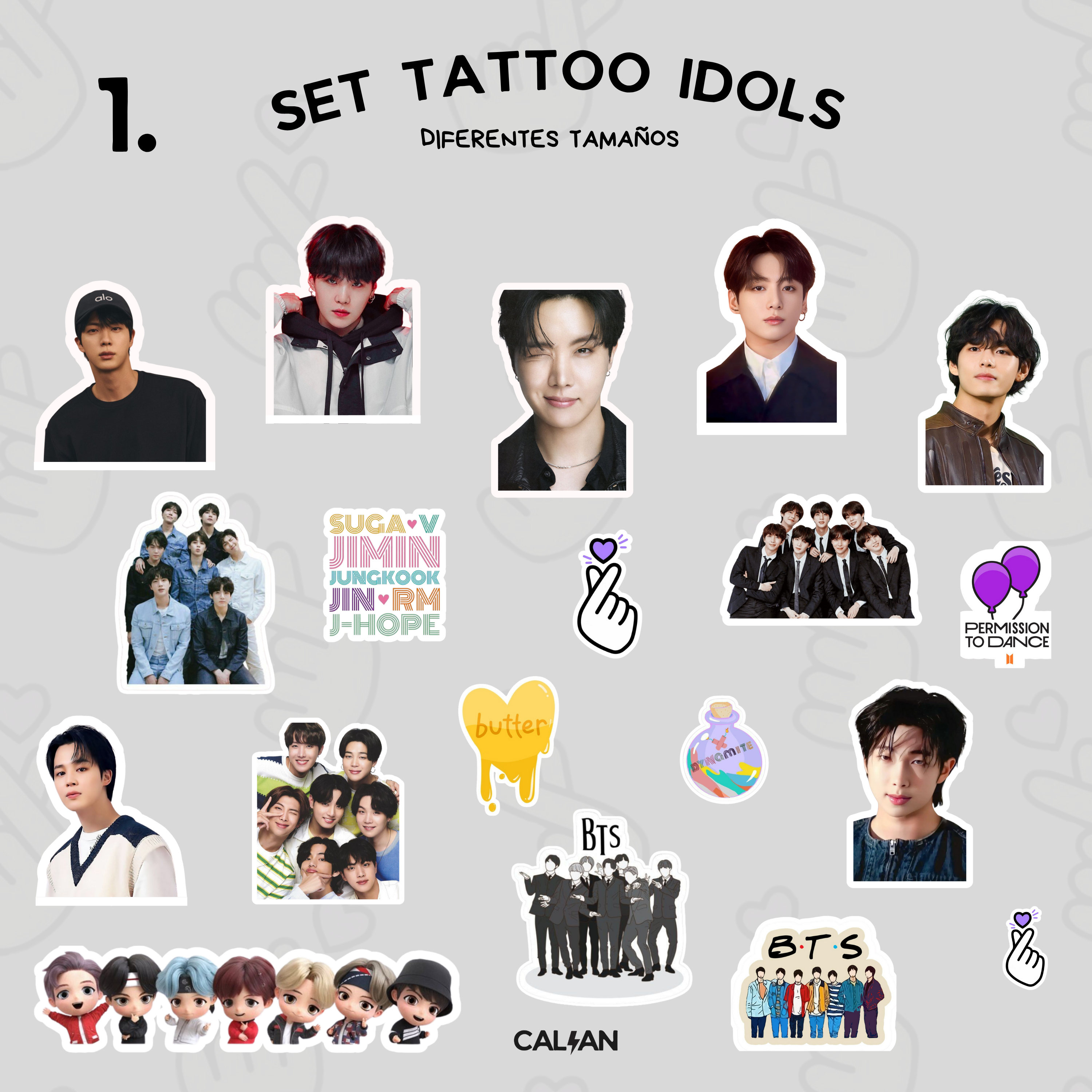 Set Temático Tatuajes Temporales