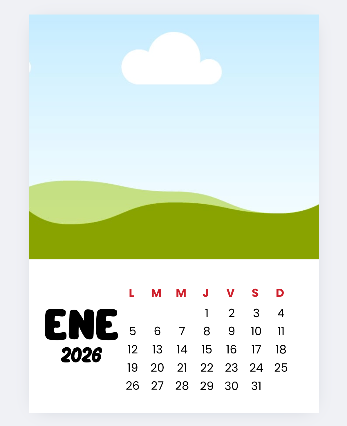 Calendario Magnético 2026 + 6 fotos de regalo 🎁