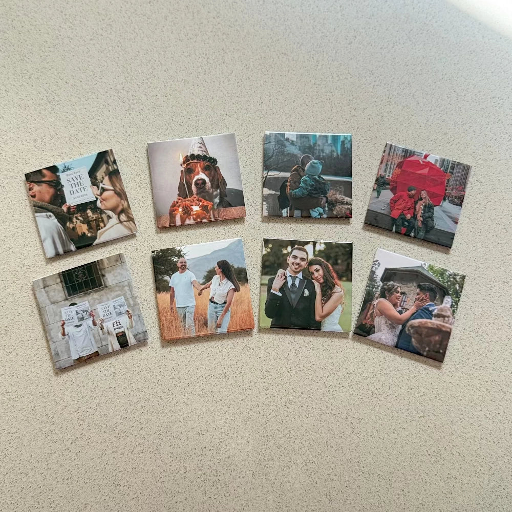 8 Imanes Personalizados 5x5cm - Recuerdos Inolvidables