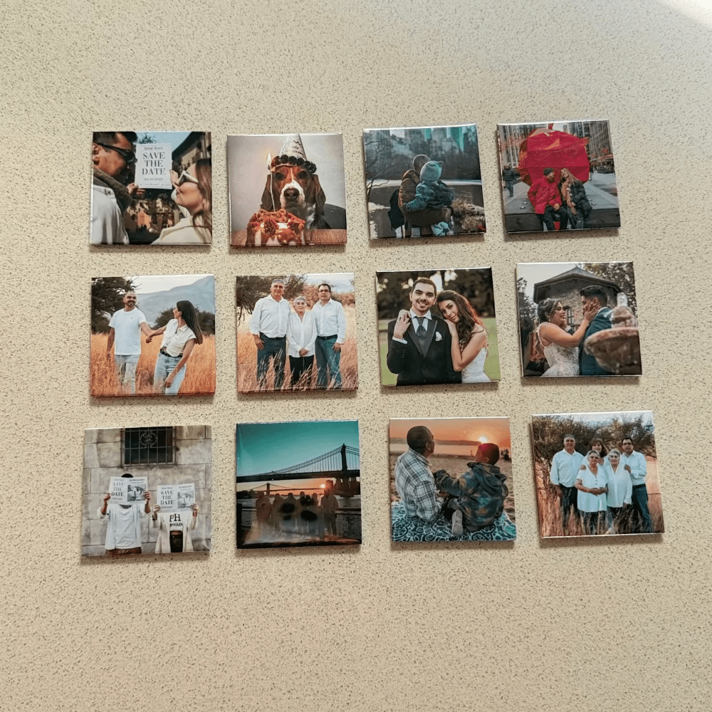 12 Imanes Personalizados 5x5cm - Tu Historia en Imágenes