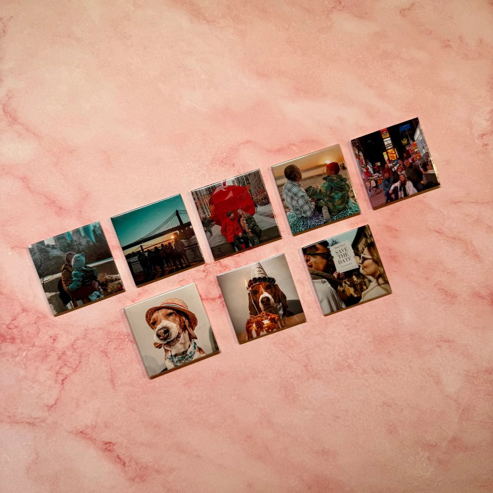 8 Imanes Personalizados 5x5cm - Recuerdos Inolvidables