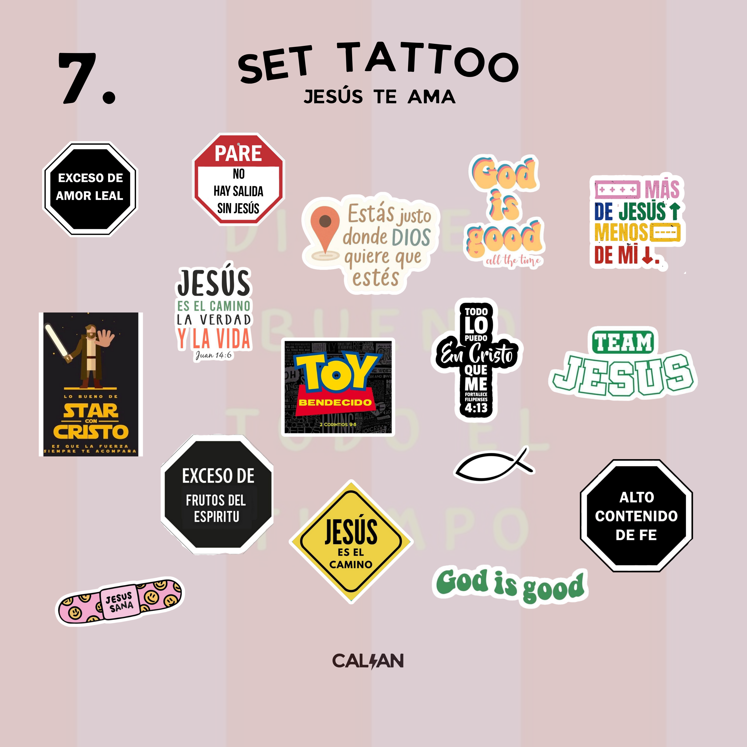 Set Temático Tatuajes Temporales