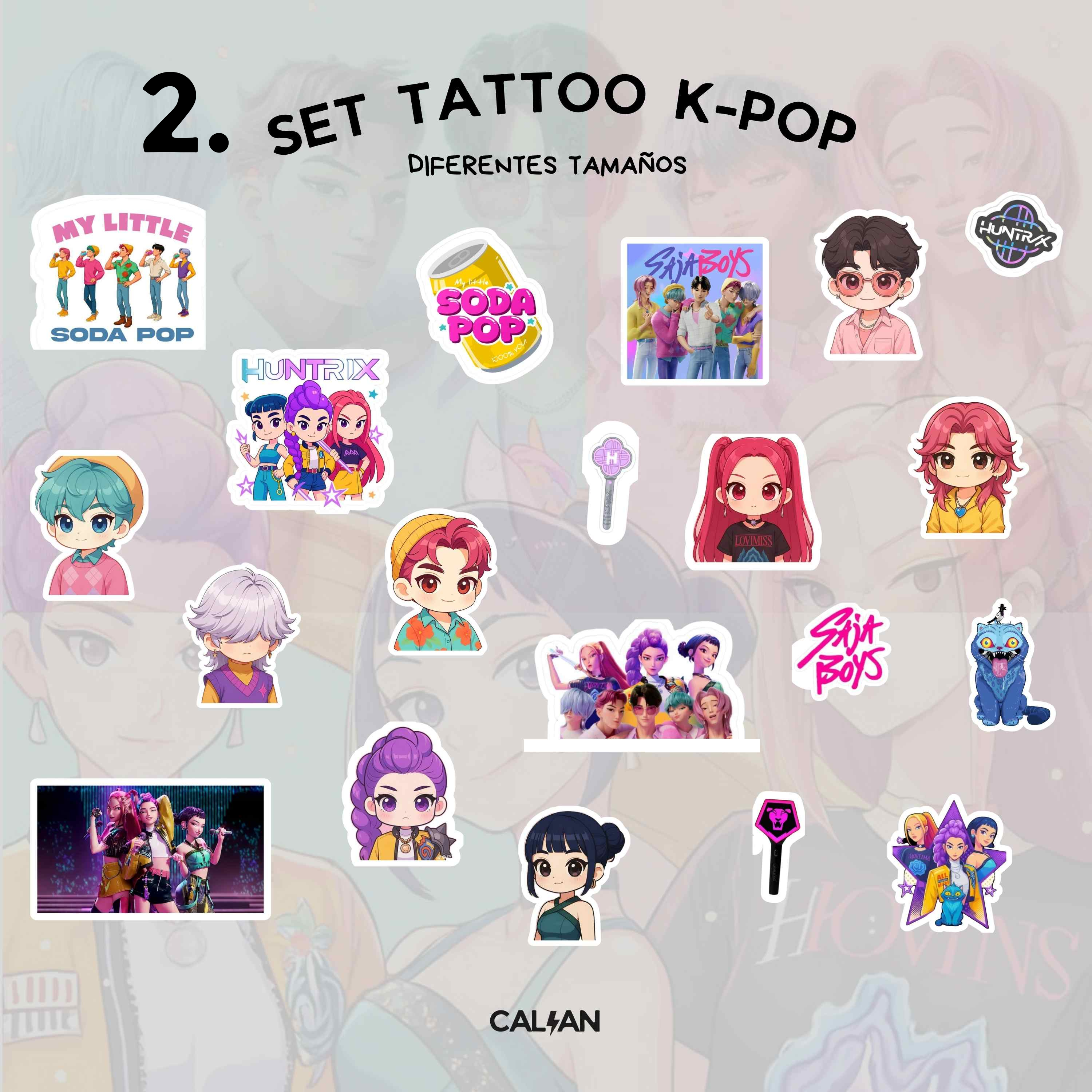 Set Temático Tatuajes Temporales